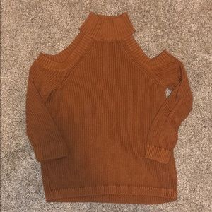 Cold Shoulder Turtleneck